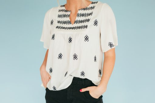 Harlow Embroidery Top