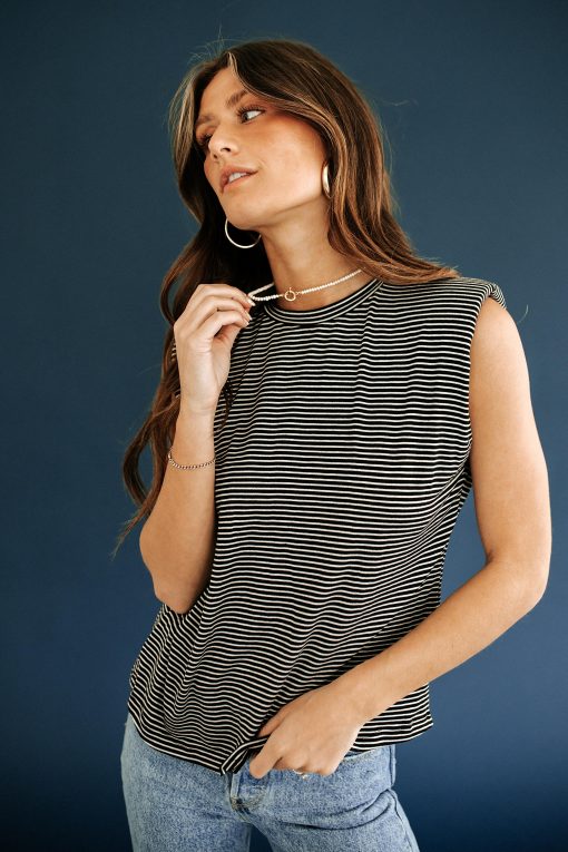 Gloria Striped Muscle Tee - Image 3